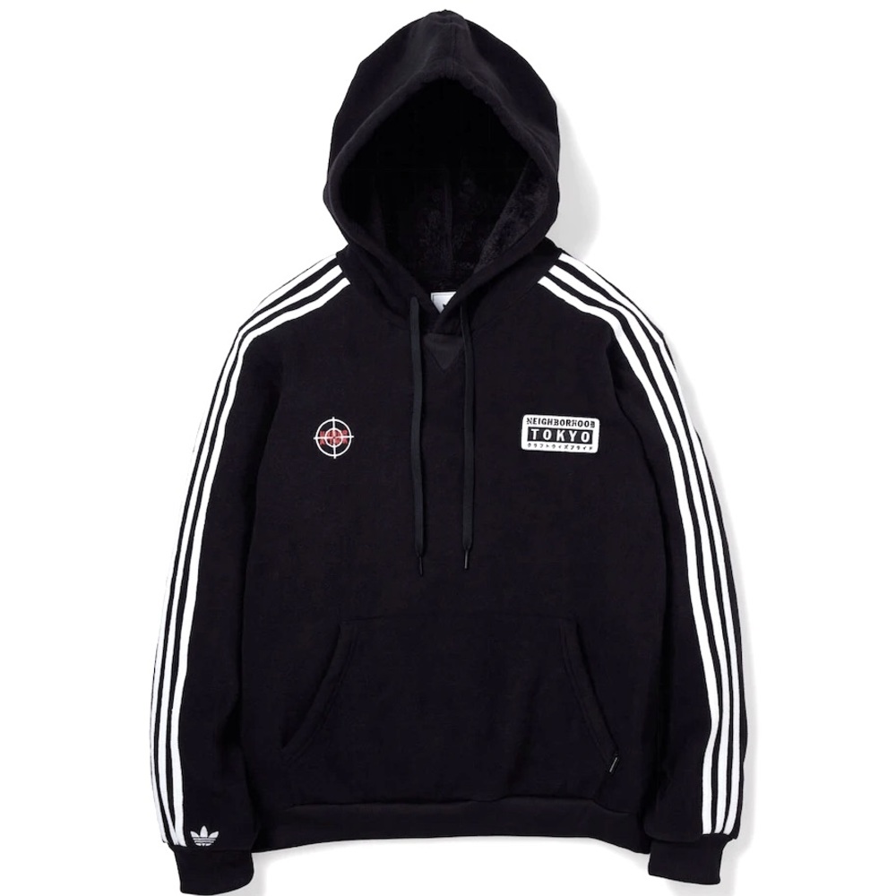 Adidas X Neighborhood black double fleece hoodie XS